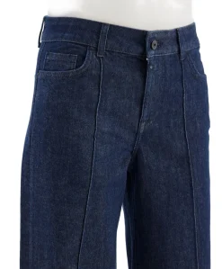 wide straight dames jeans blauw