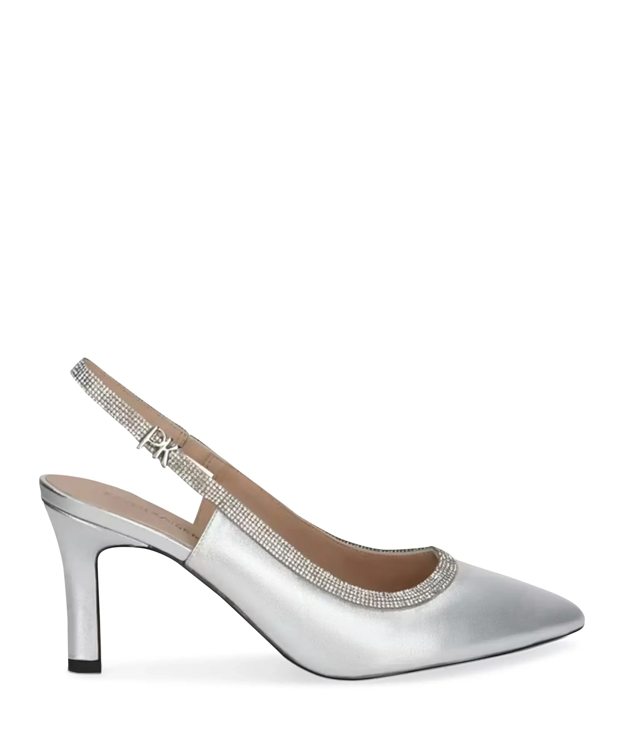 Women Sling dames slingbacks zilver