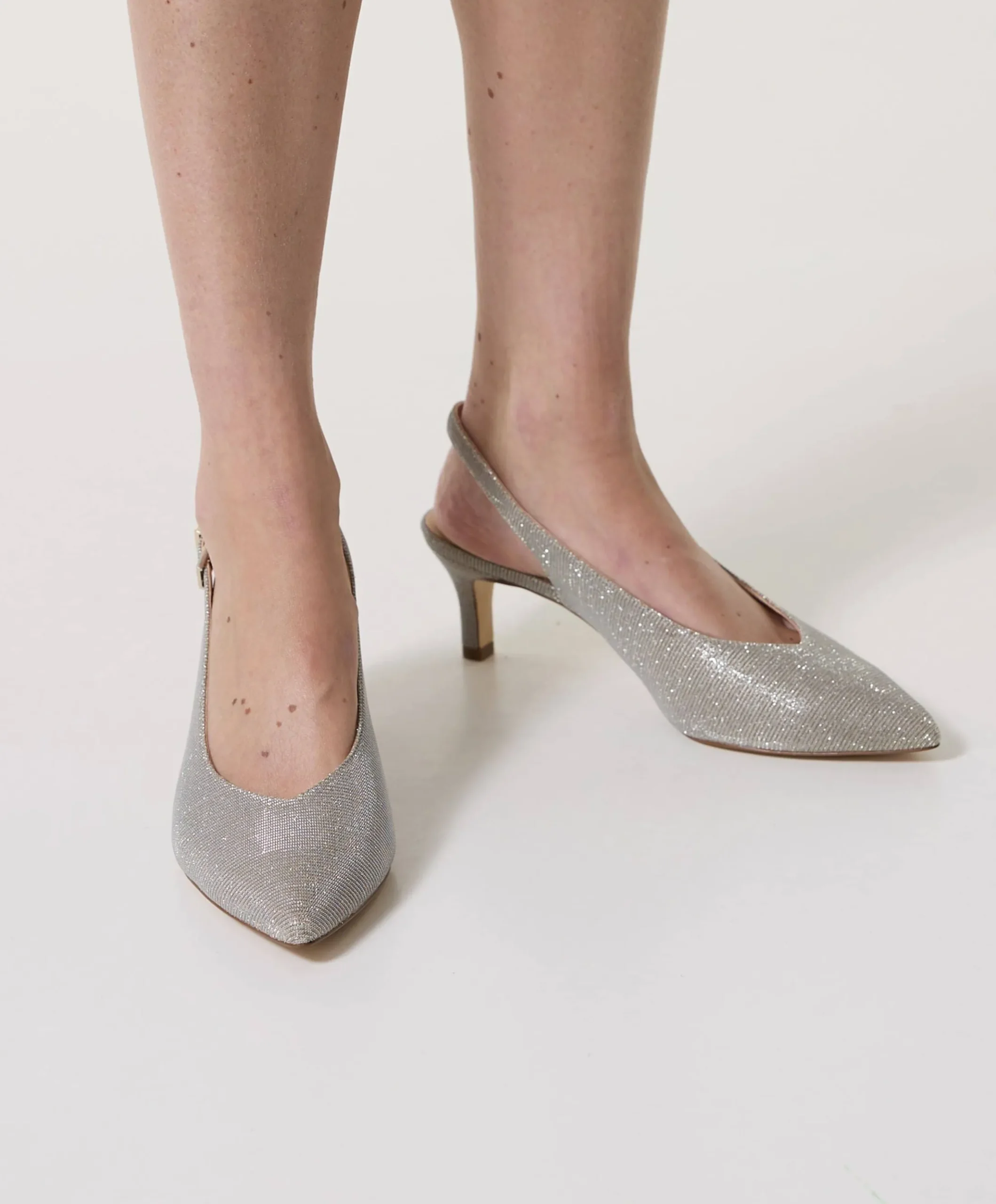 Women Sling dames slingbacks goud