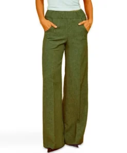 Woody Lush dames pantalon groen