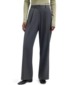 Wool Tailored dames broek grijs