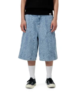 W Snake Nixon Double Knee dames jorts blauw