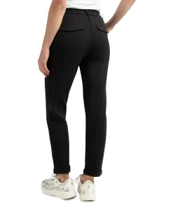 Zwarte scuba broek dames broek zwart